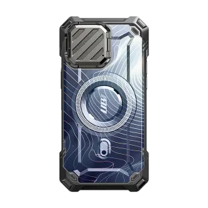 iPhone 15 Pro Max 6.7 inch Unicorn Beetle MAG XT MagSafe Case- Blue Ripple Luxury Layer Texture