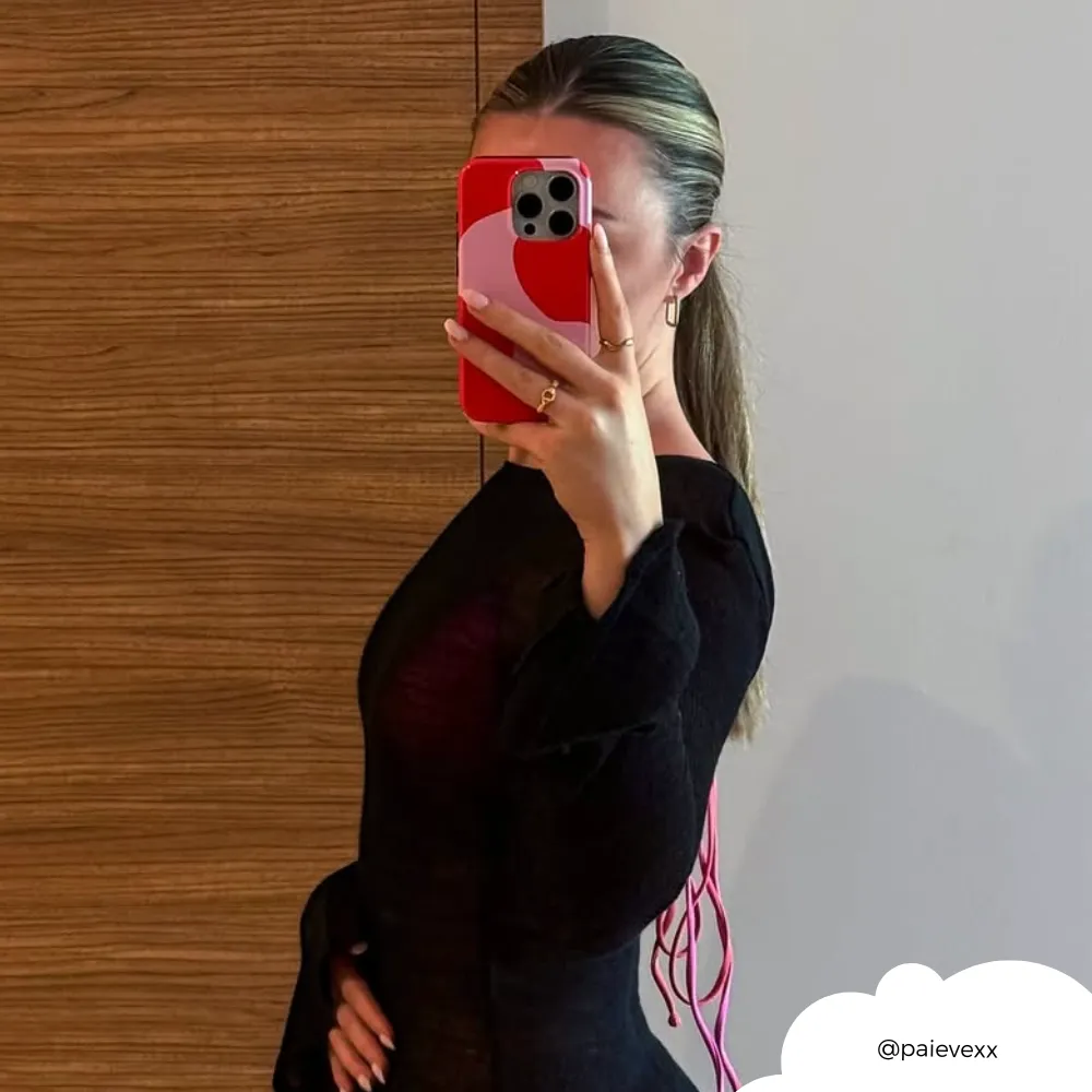 Sleek Form Flexible Texture Tough Phone Case - Abstract Pink & Red