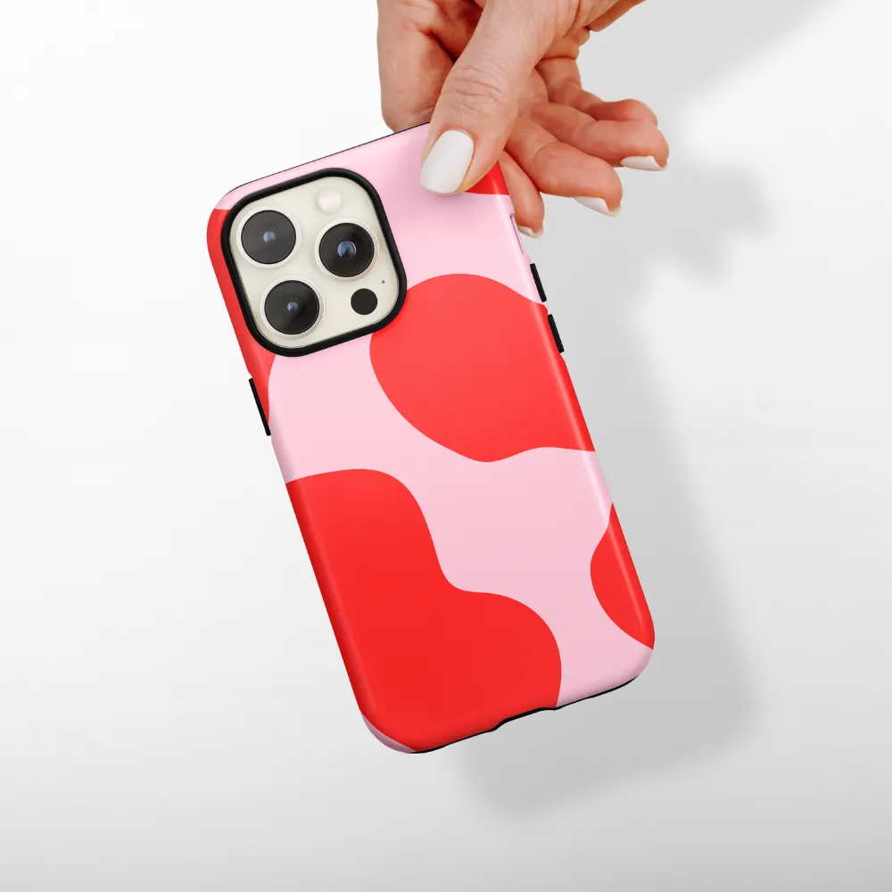 Smooth Craftsmanship Tough Phone Case - Abstract Pink & Red