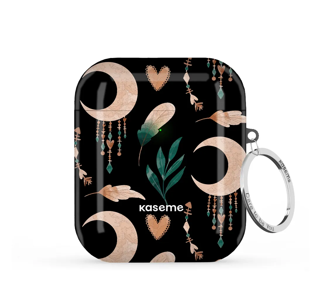 strong frame earbuds case vivid color airpods protector Moonlight Black AirPods Case