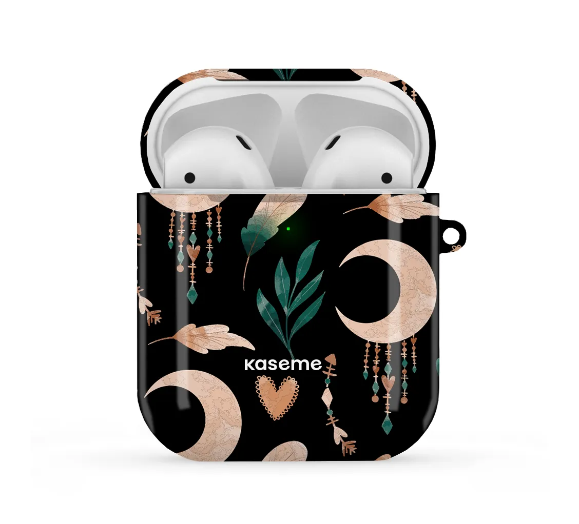 Modern Design Holder compact anti slip case Moonlight Black AirPods Case