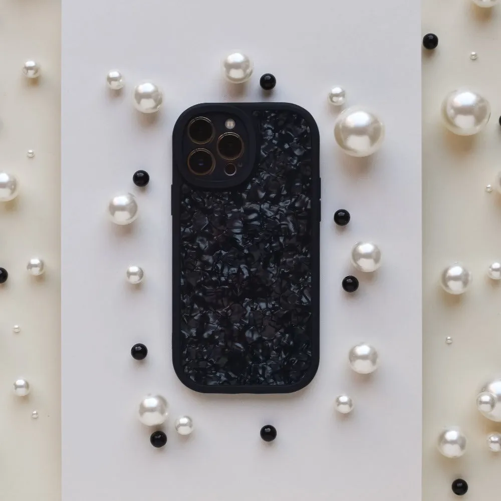 Colorful Finish Color Gradient Moonstone Black Phone Case