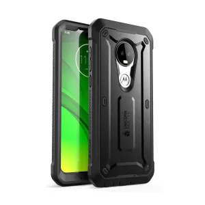 Matte Surface Moto G7 / Moto G7 Plus Unicorn Beetle Pro Rugged Full-Body Case with Screen Protector-Black