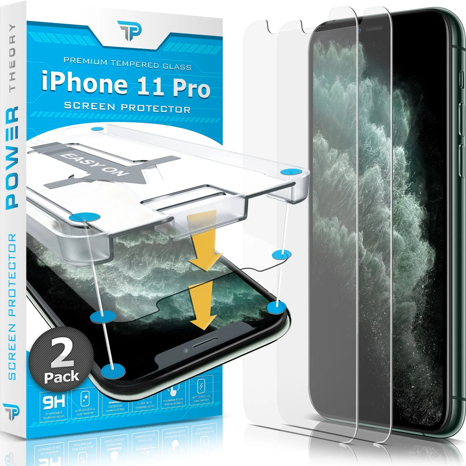 ultra hd vision iPhone 11 Pro Tempered Glass Screen Protector [2-Pack]