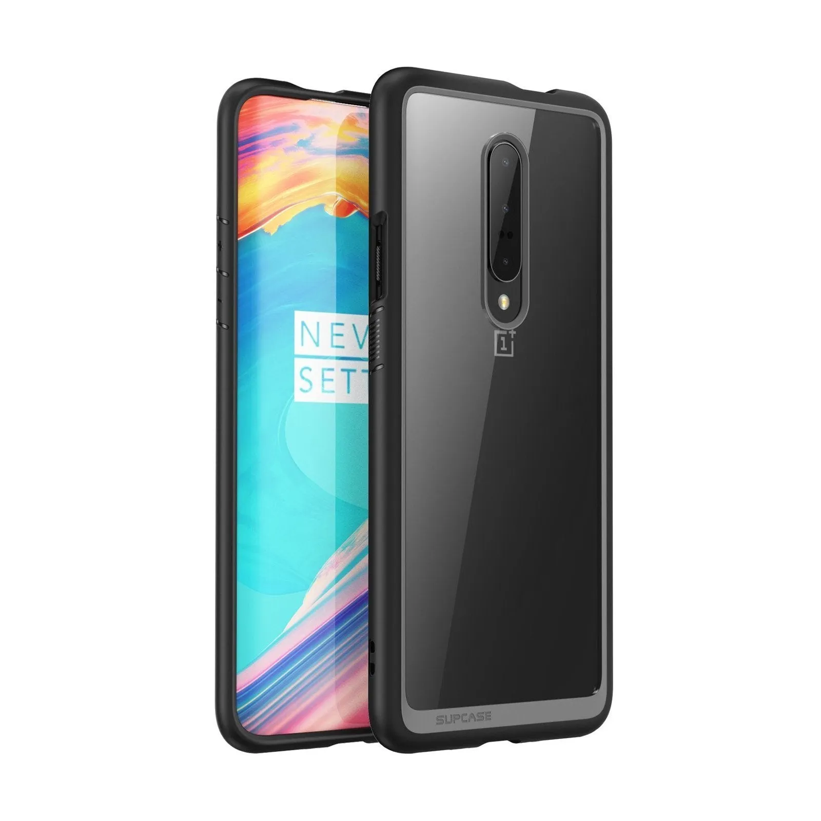 Artistic Print Protective Layering OnePlus 7 Pro Unicorn Beetle Style Slim Clear Case-Black