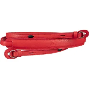 Teen Lanyard Travel Leica Leather Carry Strap - Red