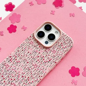 Premium Texture Design Peony Bow Phone Case