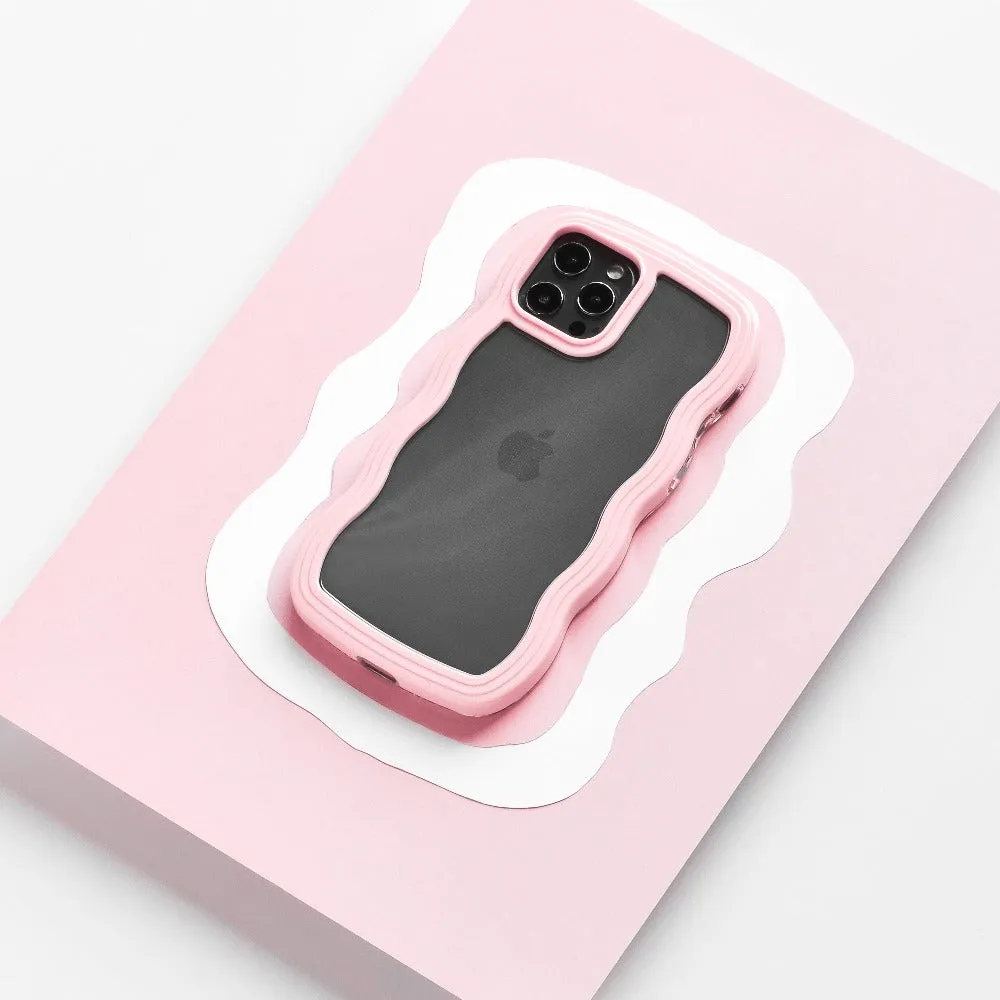 Magnetic Mount Trendy Layer Curvy Phone Case - Pink
