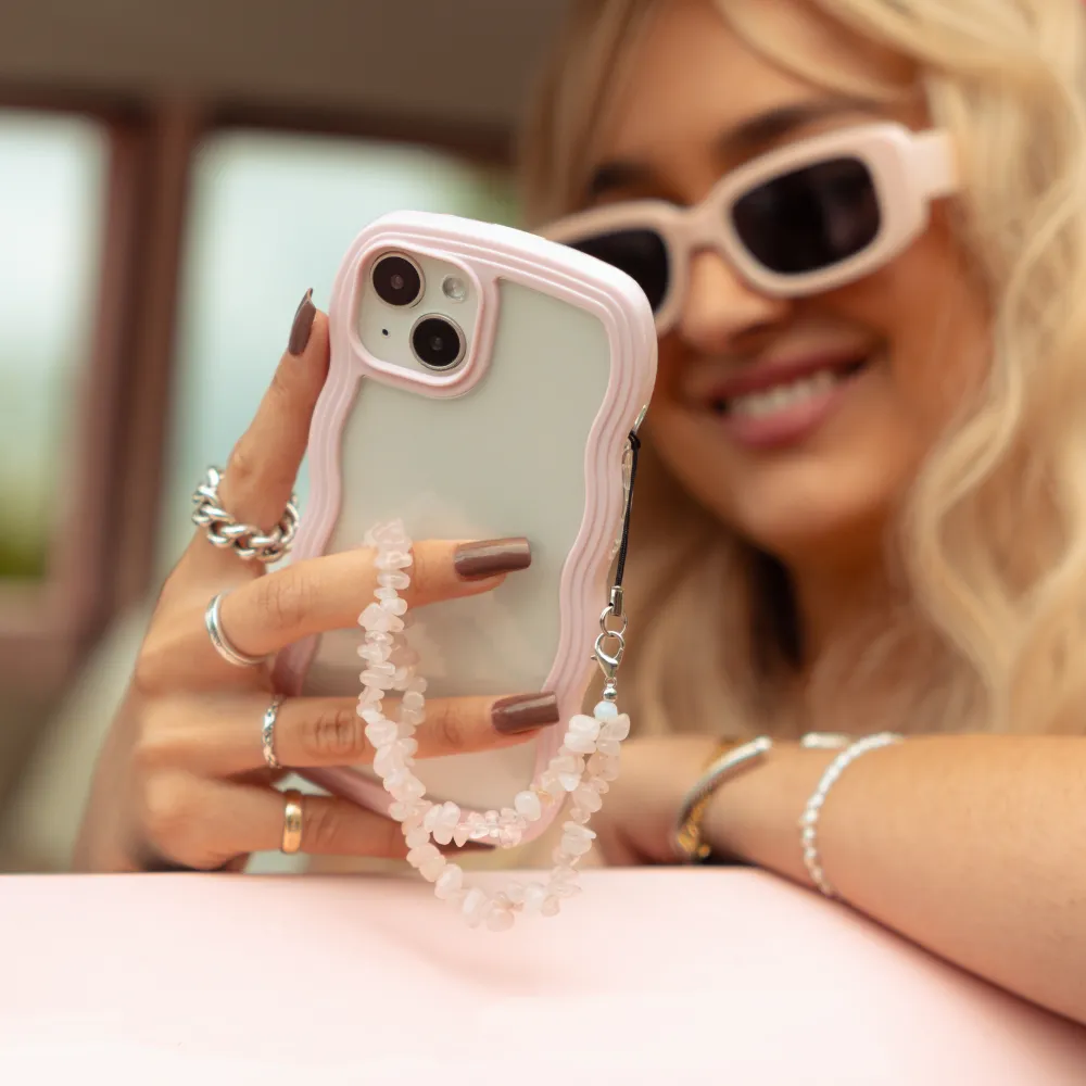 Minimal Edge Design Curvy Phone Case - Pink