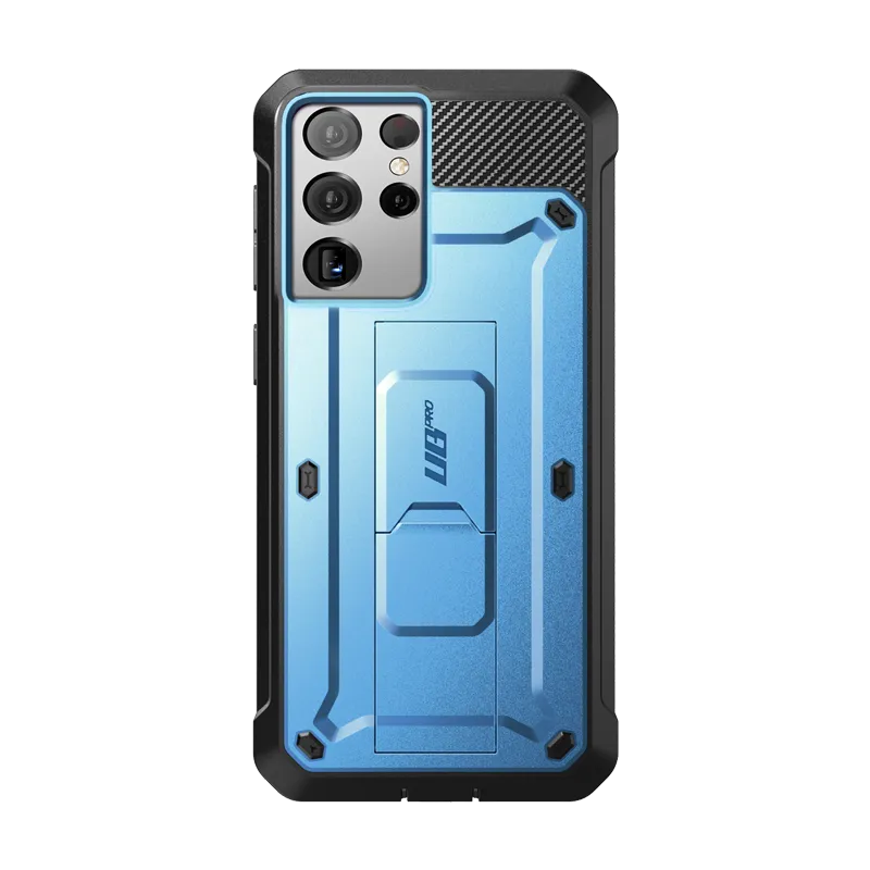 Shock shield Tactile Buttons Galaxy S21 Ultra Unicorn Beetle Pro Rugged Case-Metallic Blue