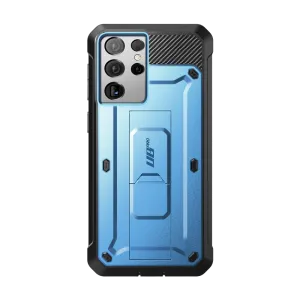 Shock shield Tactile Buttons Galaxy S21 Ultra Unicorn Beetle Pro Rugged Case-Metallic Blue