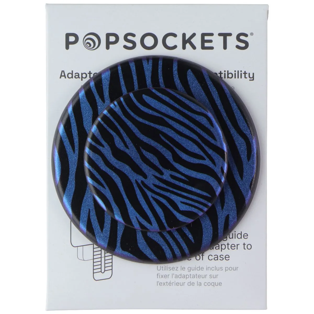 PopSockets Magnetic Phone Grip and Stand for MagSafe - Zed (Blue Zebra) Pop Socket School Gadget