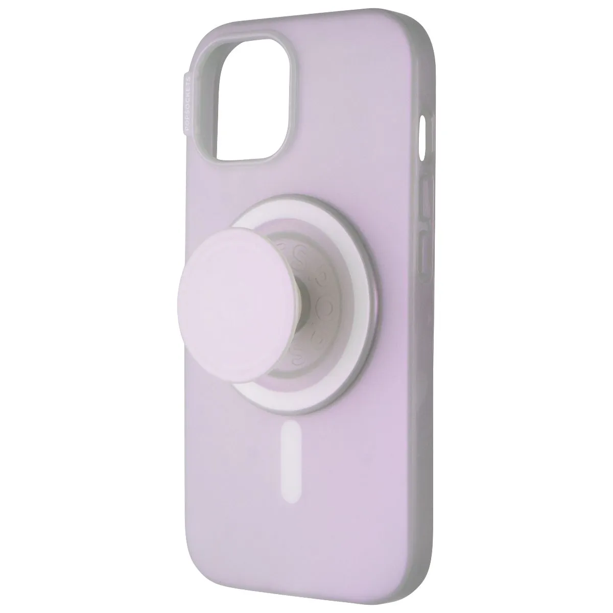 Grip Edge Lite PopSockets Phone Case for MagSafe for Apple iPhone 15 - Opalescent Clear