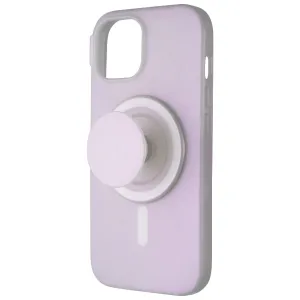 Grip Edge Lite PopSockets Phone Case for MagSafe for Apple iPhone 15 - Opalescent Clear