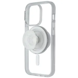 PopSockets PopCase for MagSafe for iPhone 15 Pro - Clear Clip Max Pro Grip Pop Socket Cute Accessory
