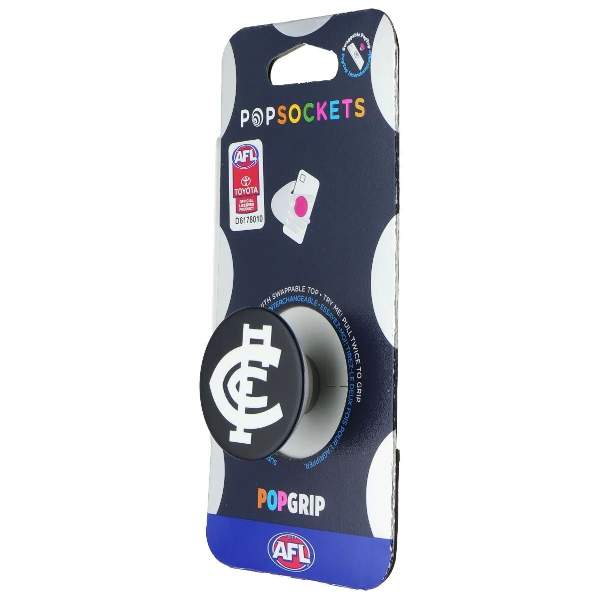 PopSockets PopGrip Expanding Stand Grip w/ Swappable Top - AFL Cartlon FC Pop Socket Streaming Grip Dock Ultra Grip