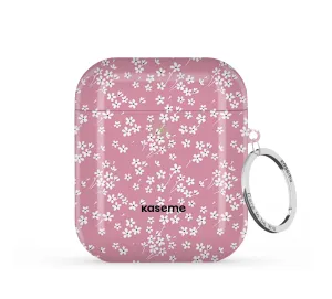 Durable Grip Shell Everyday Tech Organizer Posy Pink AirPods Case