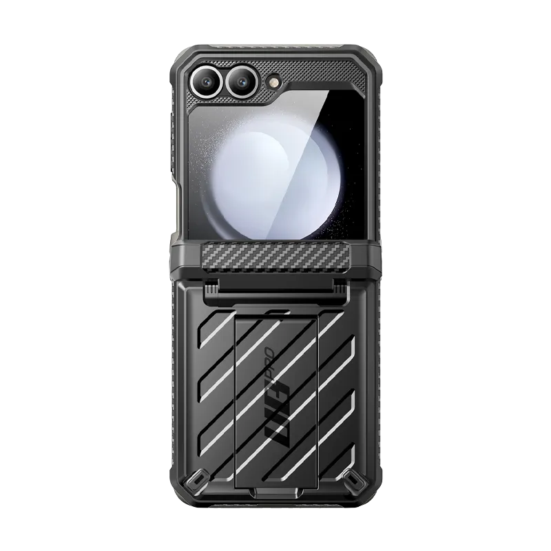 Galaxy Z Flip6 Unicorn Beetle PRO Rugged Case with Belt Clip-Black Stylish Detail Layer Matte Edge