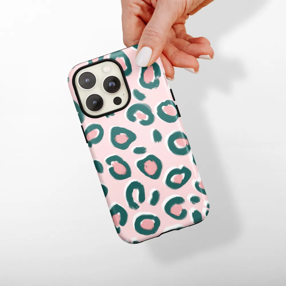 Tough Phone Case - Pink Leopard Durable Edge