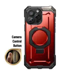 iPhone 16 Pro Max 6.9 inch UB Grip MagSafe Camera Control Button Phone Case-Metallic Red Shock absorption