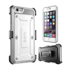 Soft Silicone iPhone 6 Plus / 6S Plus Unicorn Beetle Pro Full Body Rugged Holster Case with Screen Protector-White