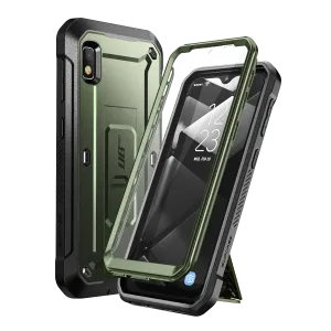 Galaxy A10e Unicorn Beetle Pro Rugged Holster Case-Dark Green Light Form