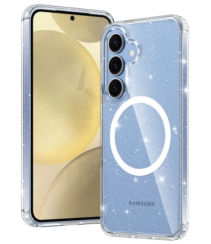 Rugged Frame Design Soft Layer Texture FNTCASE for Samsung Galaxy S25/ S24 6.2 Inch Case: Magnetic Charging Anti Yellowing Shockproof Magsafe Support Phone Case