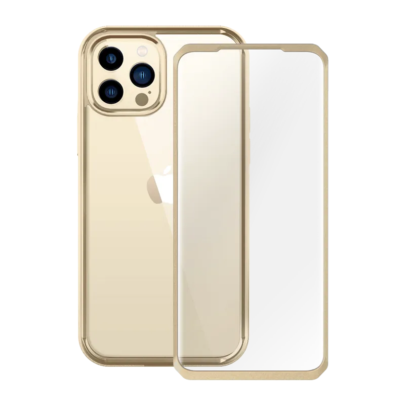 Slim Fit Design iPhone 13 Pro Max 6.7 inch Unicorn Beetle Edge with Screen Protector Clear Case-Gold