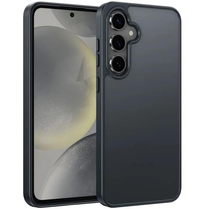 FNTCASE for Samsung Galaxy S24 FE Phone Case: Translucent Matte Shockproof Slim Phone Cover - Military Grade Drop Proof Hard Back Anti-Fingerprint Protective Case Flexible Comfort Minimal Detail Texture