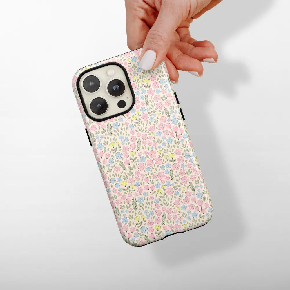 Vivid Gradient Tough Phone Case - Ditsy Flower Meadow