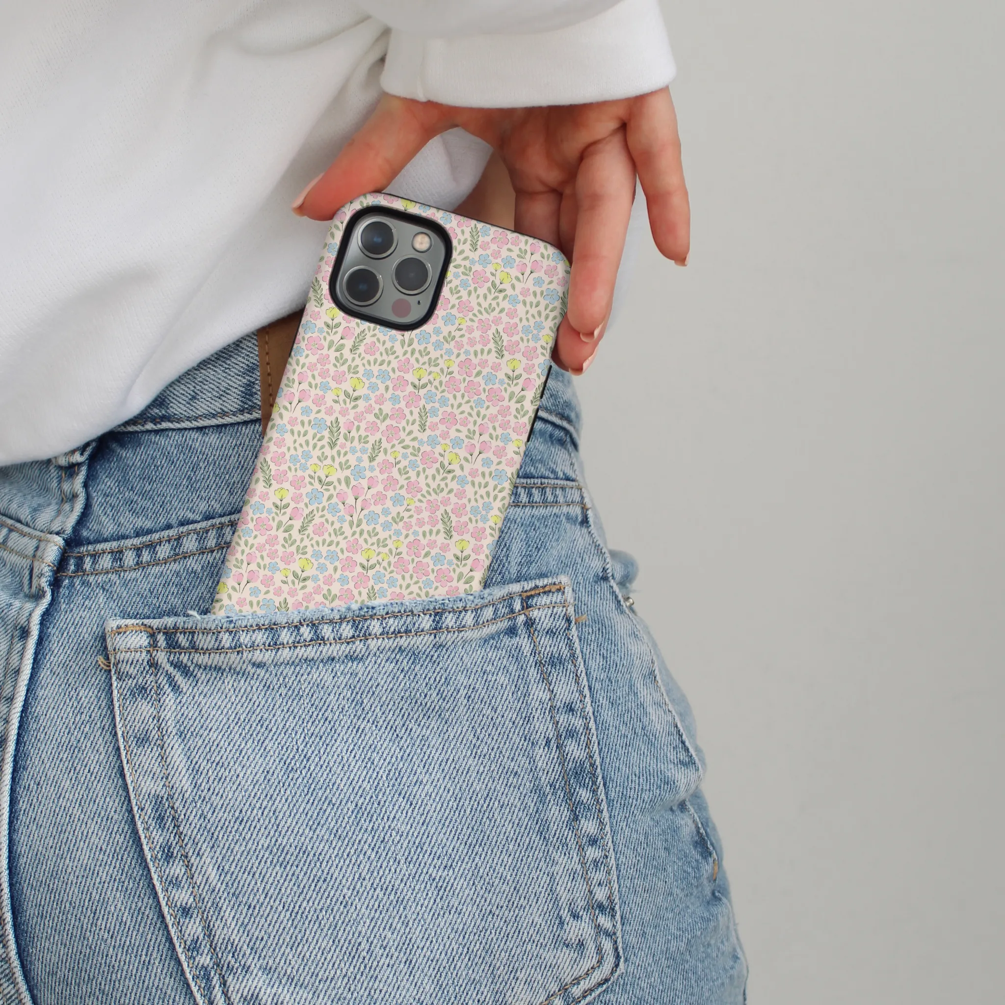 Tough Phone Case - Ditsy Flower Meadow Vibrant Colors