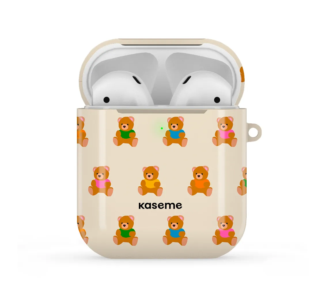 Portable Rubber Case Teddy AirPods Case