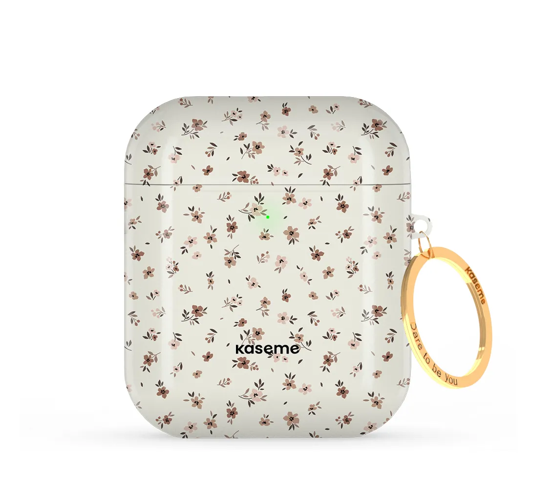 Minimalist Design Shell soft textured pastel airpods case Porcelain Blossom Mousse AirPods Case