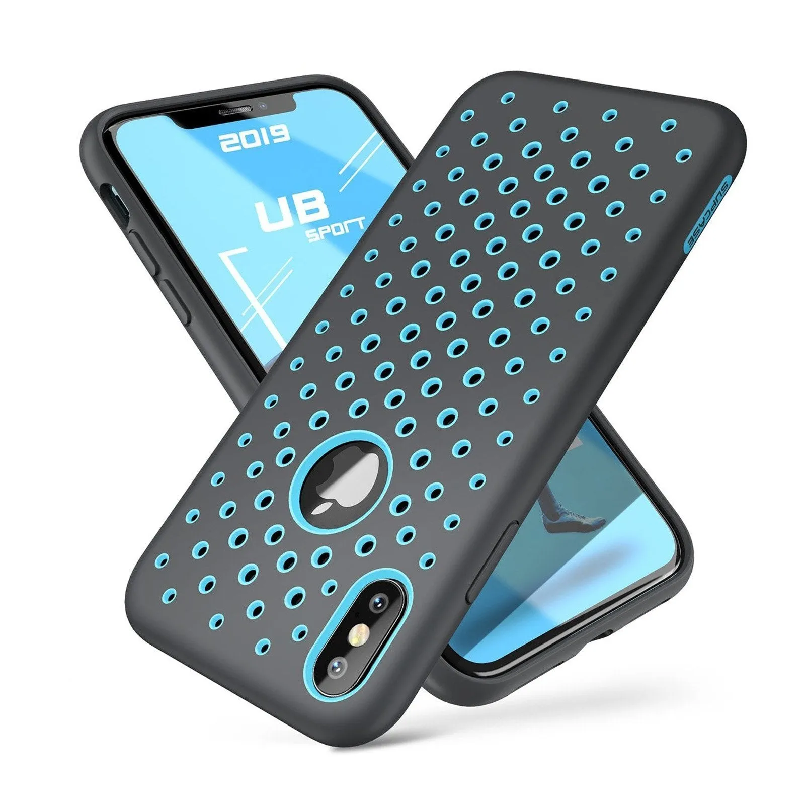 Durable Surface Design Protective Shell iPhone XS Max Unicorn Beetle Sport Athletic Case-Blue