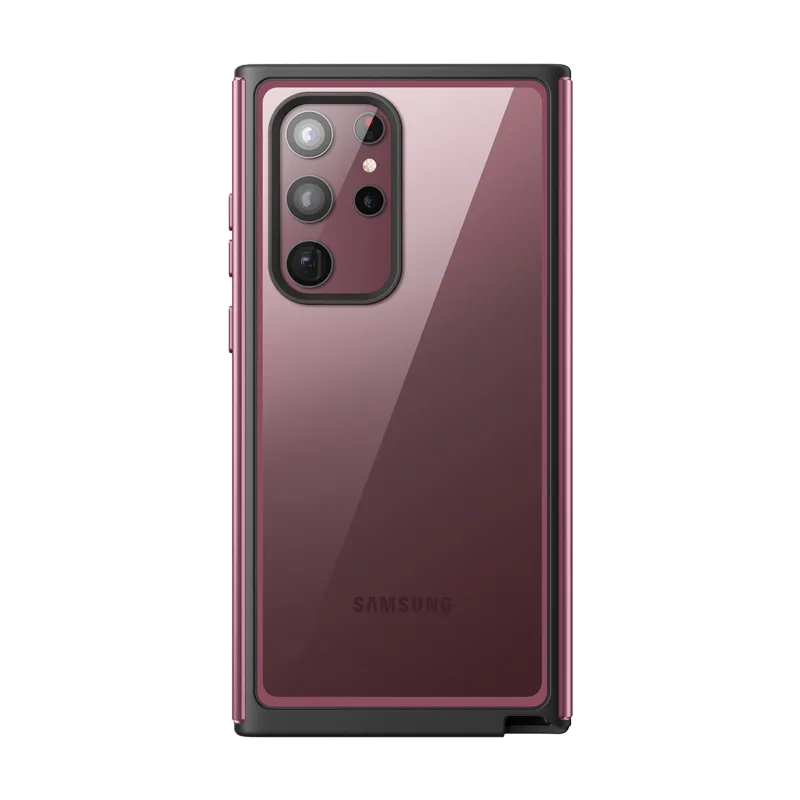 Vivid Pattern Galaxy S22 Ultra Unicorn Beetle EDGE XT Bumper Case-Burgundy