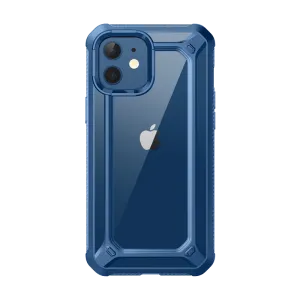 iPhone 12 mini 5.4 inch Unicorn Beetle Exo Clear Case-Blue Modern Surface Design Elegant Look