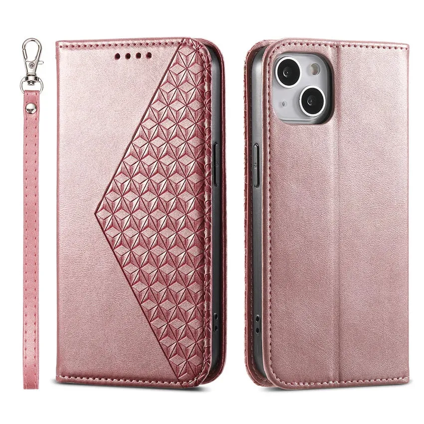 PU Leather Flip Wallet Case for iPhone ?C Card Holder, Stand Function, Magnetic Closure Soft edges