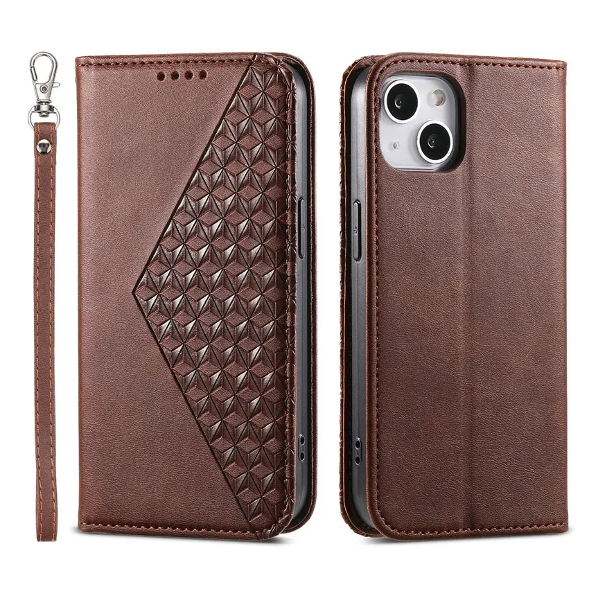 Slim Texture Stylish Color PU Leather Flip Wallet Case for iPhone ?C Card Holder, Stand Function, Magnetic Closure