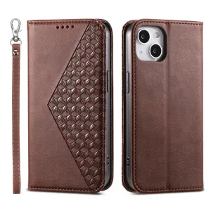 Slim Texture Stylish Color PU Leather Flip Wallet Case for iPhone ?C Card Holder, Stand Function, Magnetic Closure