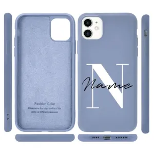 Custom Capital Letter & Name Silicone Phone Case For iPhone Refined Craftsmanship Refined Finish