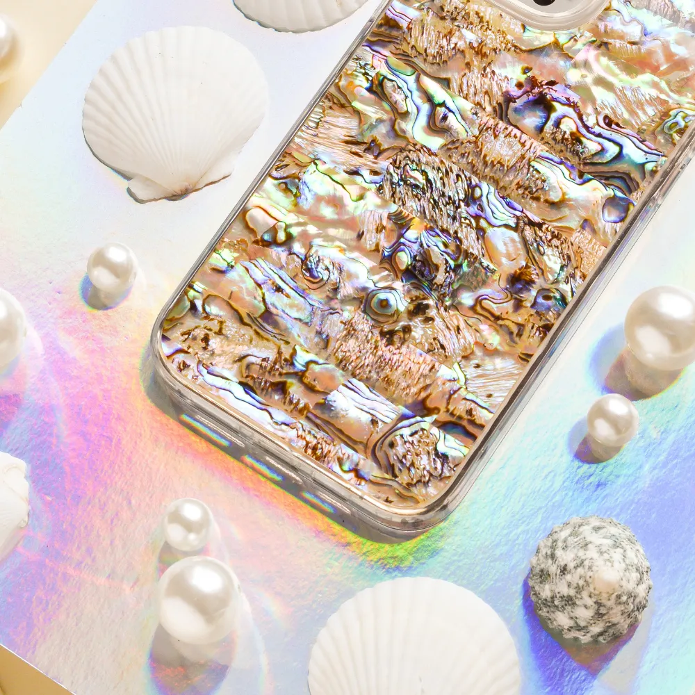 Real Natural Shell Phone Case - Black Matte Detail