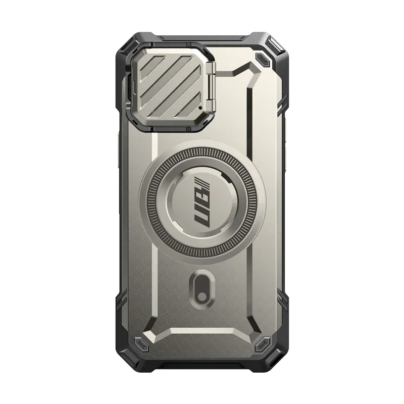 Shock Absorber Premium Edge iPhone 14 6.1 inch Unicorn Beetle MAG XT MagSafe & Camera Lens Protector Case-Titan Gray