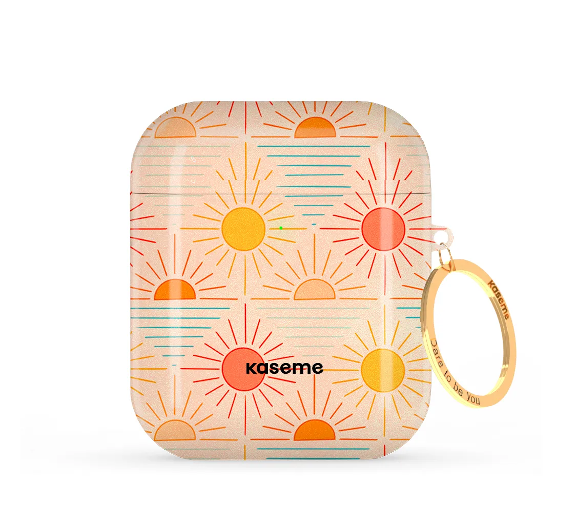 Sunshine AirPods Case Soft Silicone Organizer Compact Travel Case