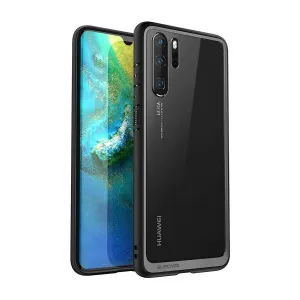 Huawei P30 Pro Unicorn Beetle Style Slim Clear Case-Black Tactile Feel Hybrid Texture