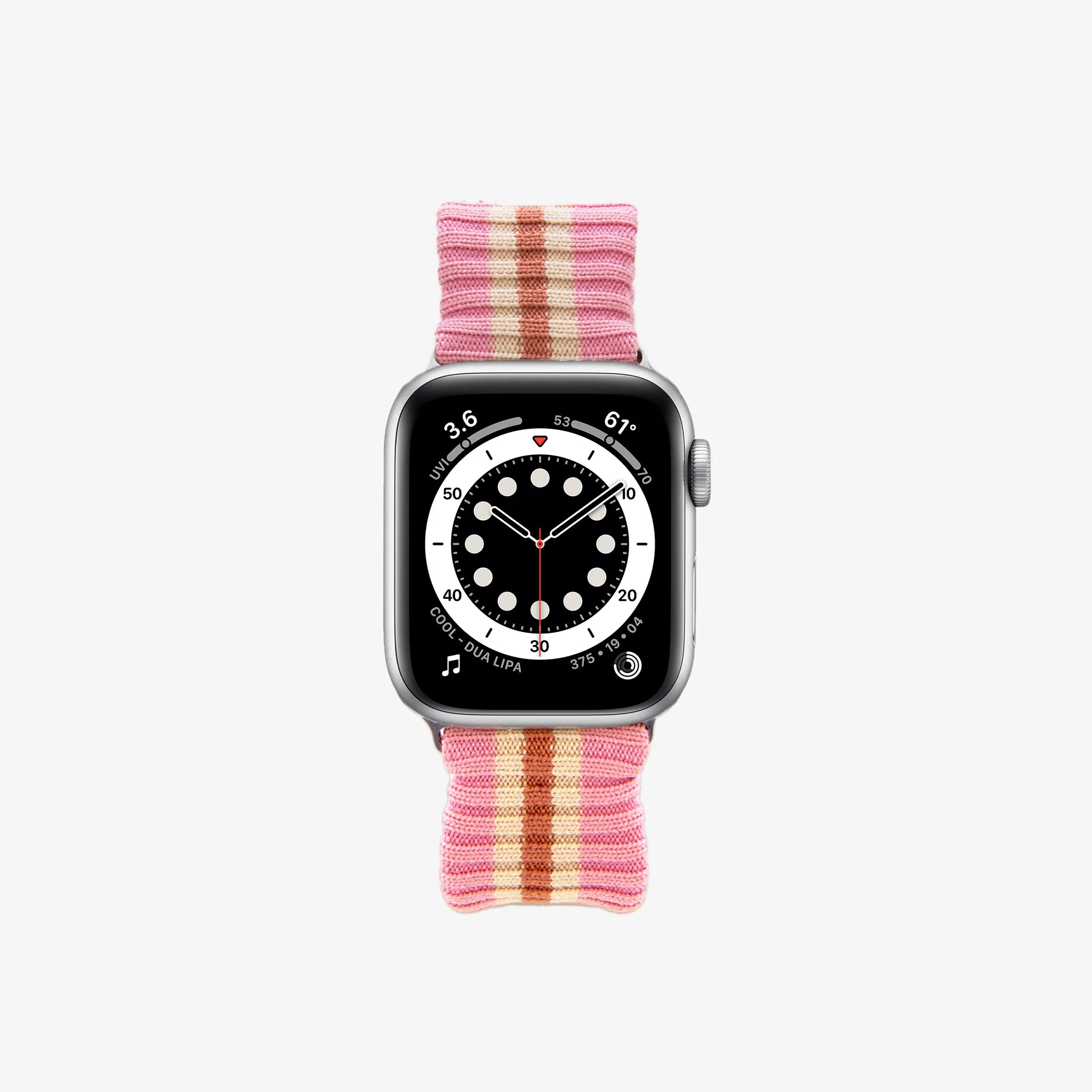 Knit Apple Watch? Band - Pink   Orange Stripe Strong Buckle Premium Craftsmanship