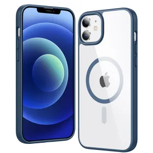 Smooth Grip Layer FNTCASE for iPhone 12 Mini 13 Mini Case: Clear Anti Yellowing Magnetic Military Grade Drop Protection Cell Phone Cover - Rugged Shockproof Protective Bumper Transparent