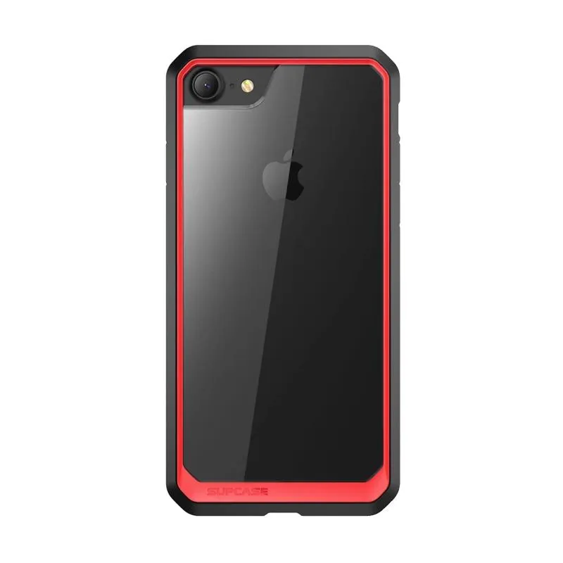 iPhone 8 Unicorn Beetle Hybrid Protective Bumper Case-Red Strong Outline