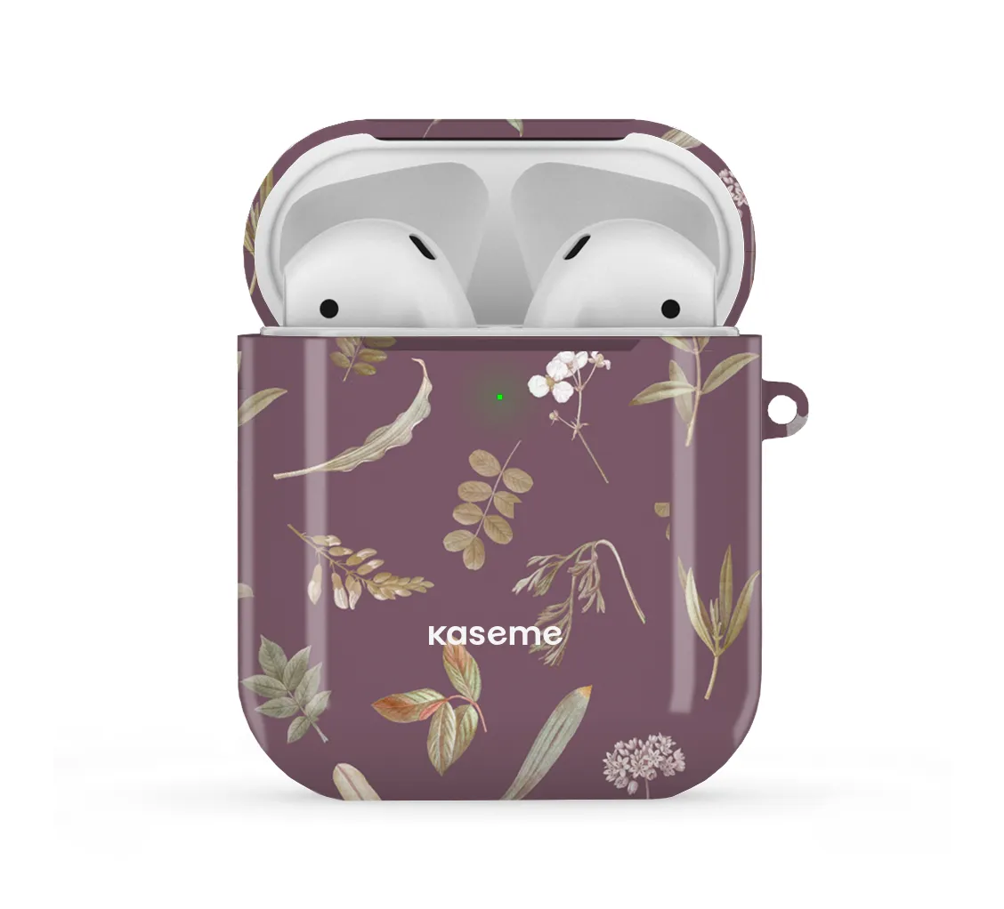 lightweight gradient handmade leather airpods case Simple Design Organizer Ruby AirPods Case