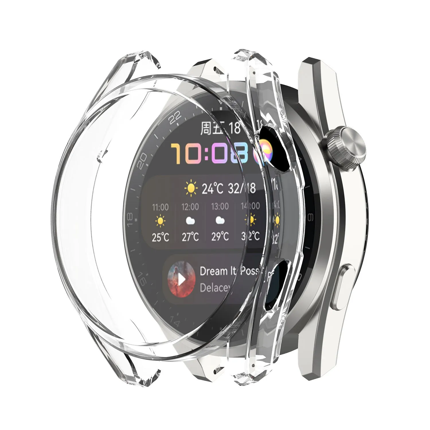 Huawei Watch 3 TPU Case (Transparent) Soft Shell Shielding Drop Guard