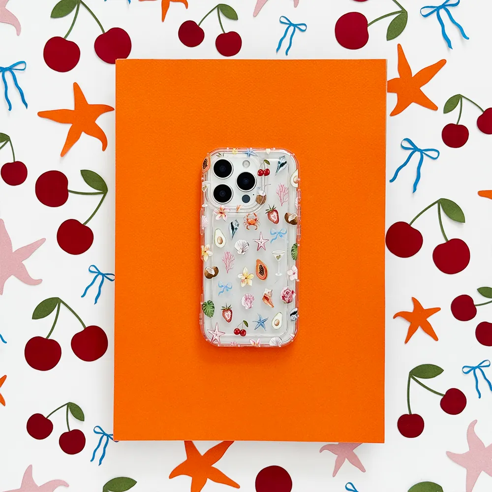 Clear Phone Case - Calypso Club Stylish Texture Resistant Layer